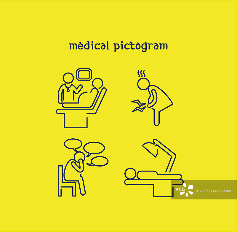 医疗象形图图标集图片素材