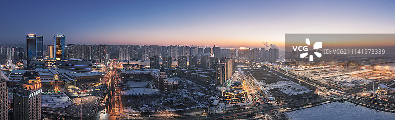 哈尔滨西全景图图片素材