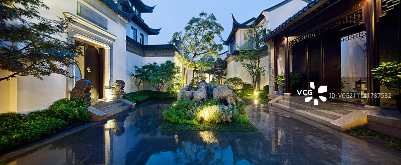 中式别墅图片素材