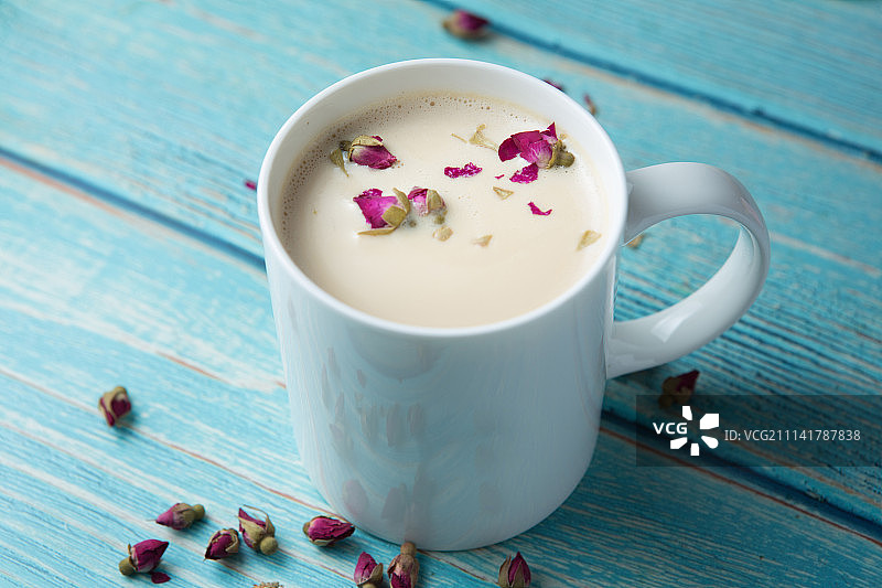 玫瑰奶茶图片素材