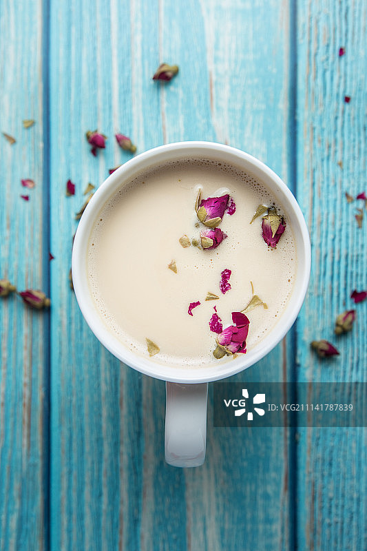 玫瑰奶茶图片素材