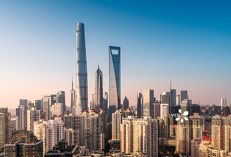 陆家嘴天际线图片素材