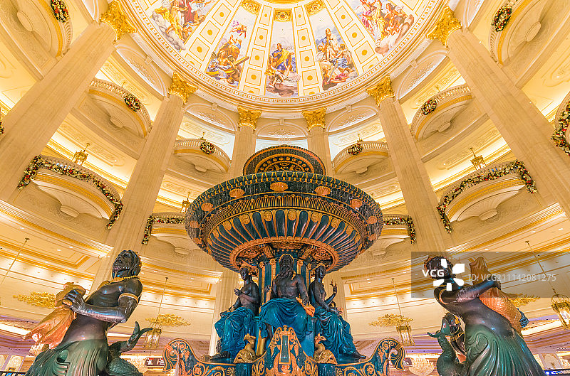 澳门巴黎人度假村酒店的大堂图片素材