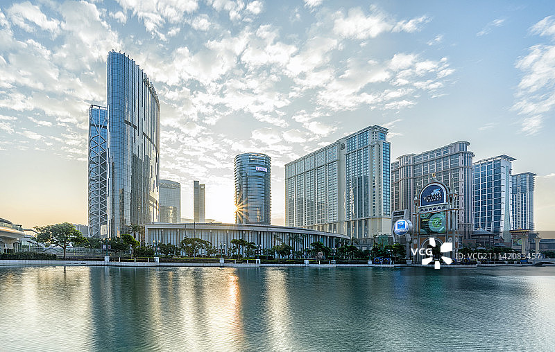 澳门路氹城新濠天地酒店群图片素材