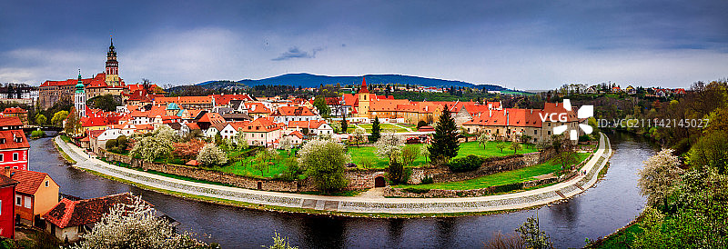 克鲁姆洛夫全景图片素材