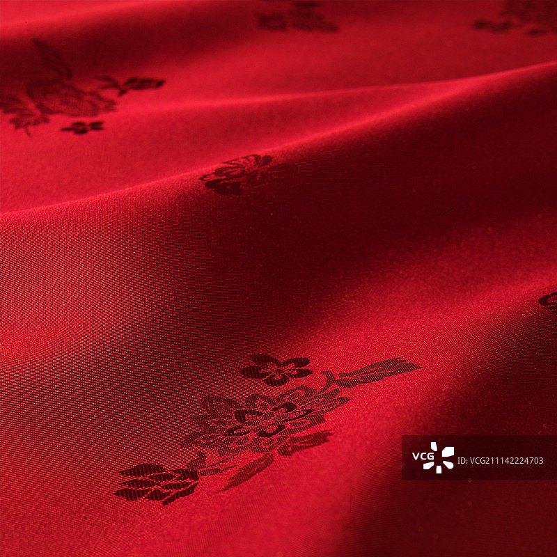 织锦缎面料褶皱图案图片素材