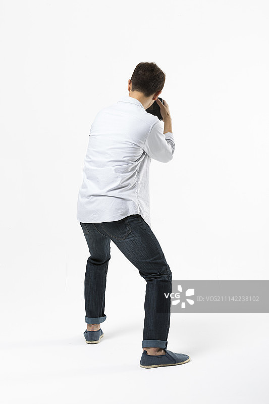 摄影中的男子背影图片素材