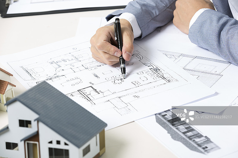 设计师绘图蓝图图片素材