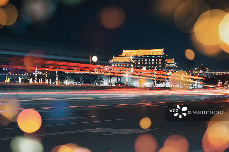 古城张灯迎新年图片素材