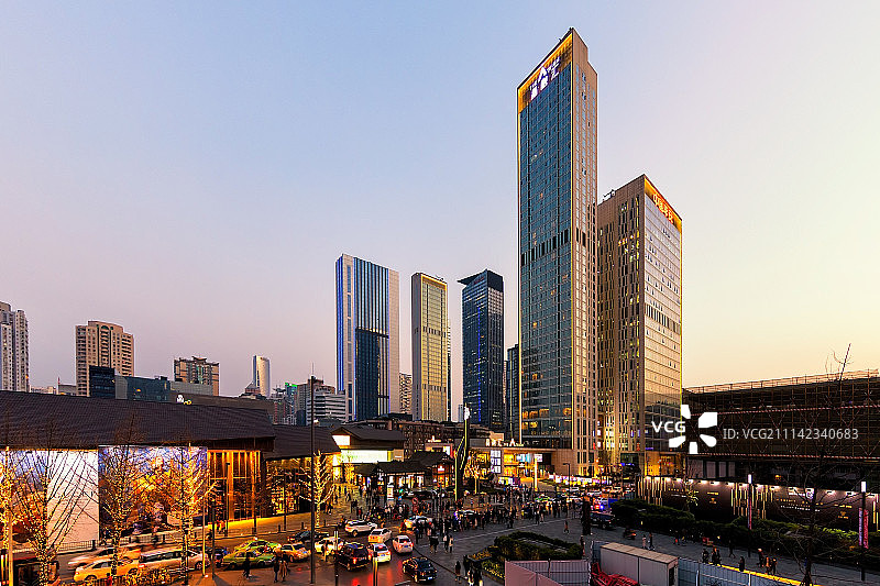 成都市区商业街太古里春熙路图片素材