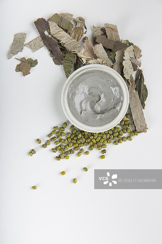 中药美容面膜及其成分图片素材