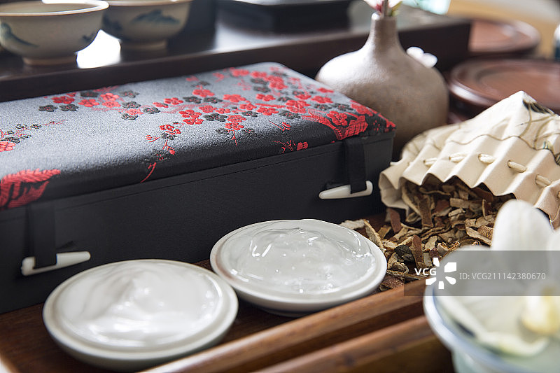 传统中药美容面膜图片素材