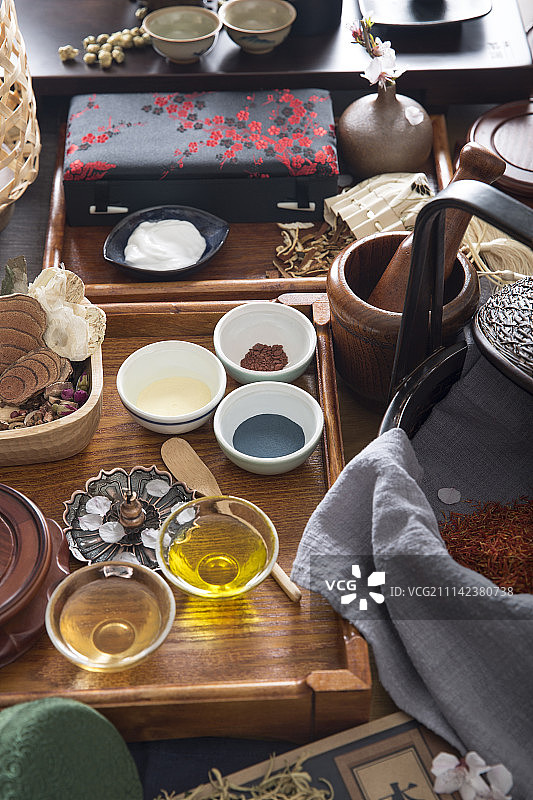 SPA中药美容静物图片素材