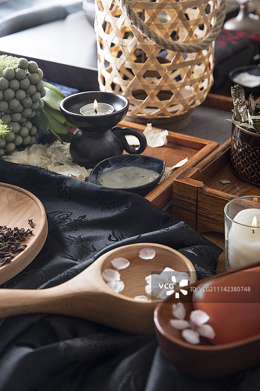 SPA静物及美容面膜图片素材