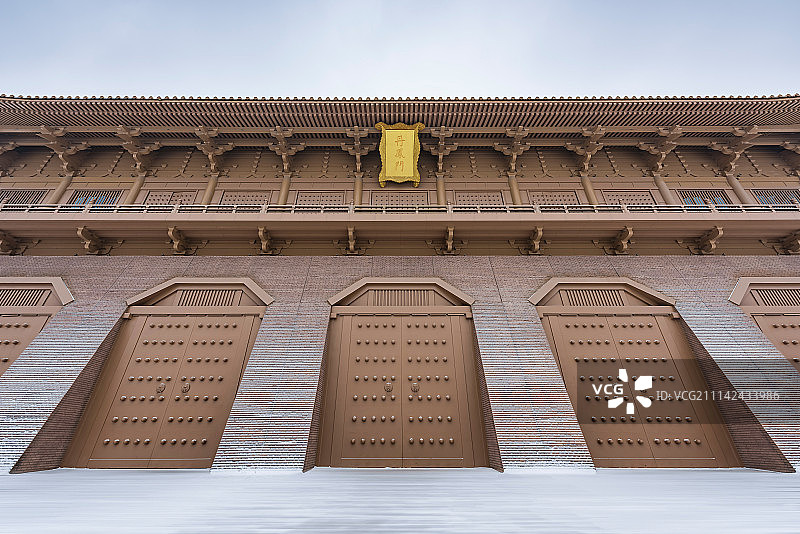 雪中丹凤门图片素材