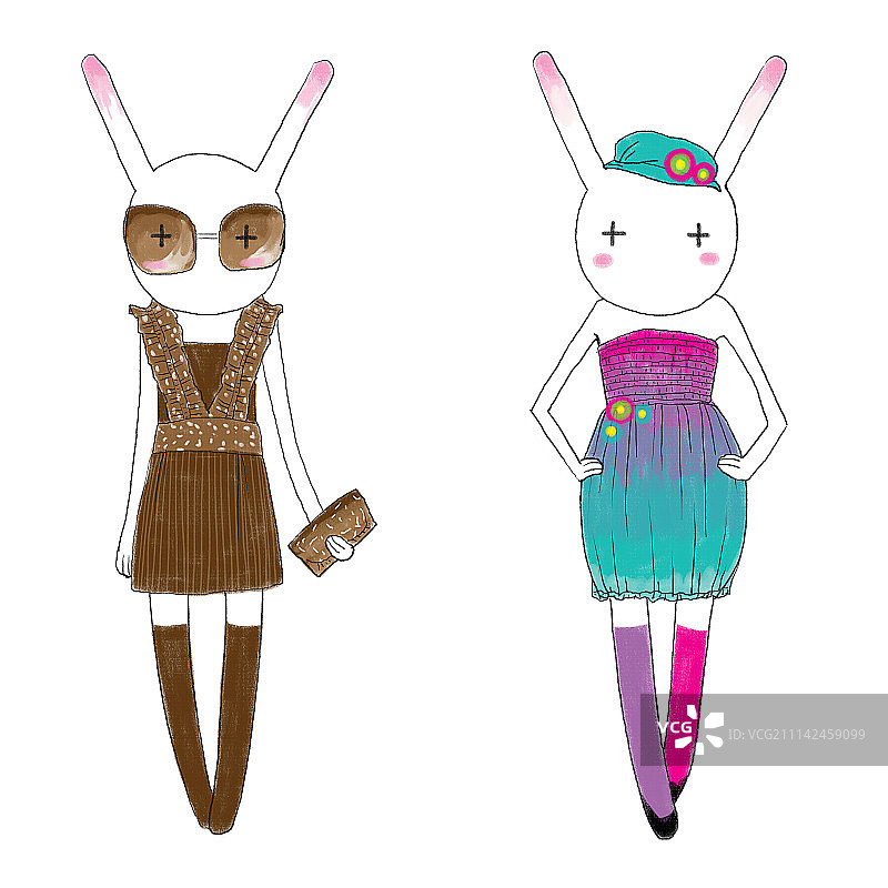 时尚兔服装秀（第一季A组共64幅）A64-10图片素材