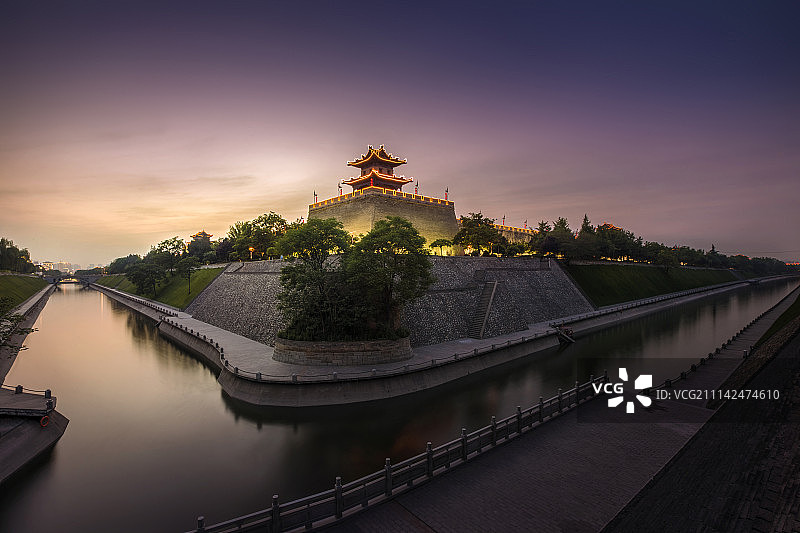 西安城墙东南城角图片素材