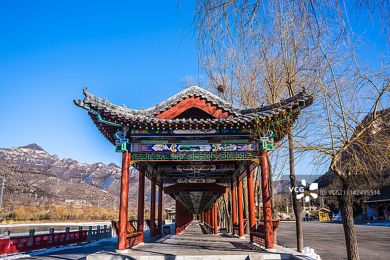 涉县娲皇宫长廊图片素材