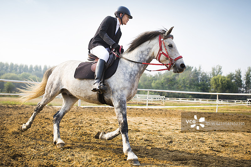 年轻男子骑马图片素材