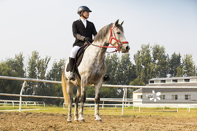 年轻男子骑马图片素材