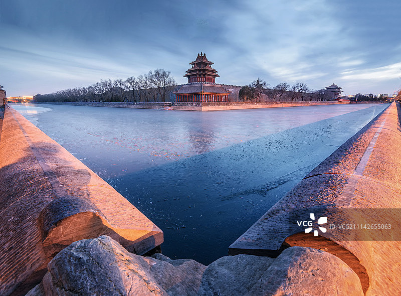 冬季故宫角楼图片素材