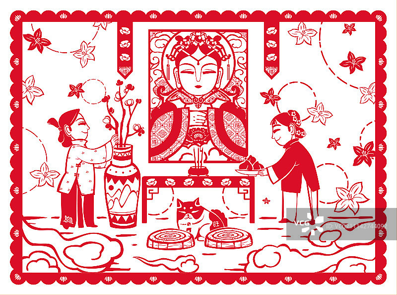 正月十一of剪纸王二狗的初一十五图片素材