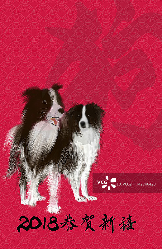 狗年,新年,春节,牧羊犬图片素材