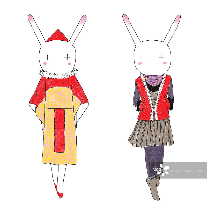 时尚兔服装秀（B组共100幅）B1-2图片素材