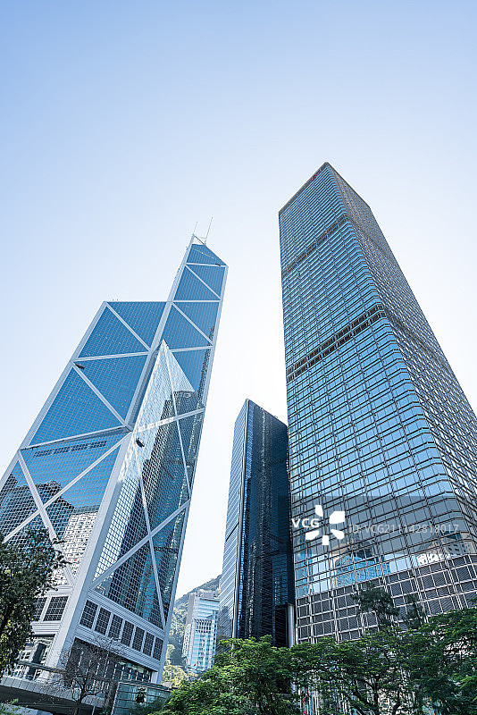 香港中银大厦和长江中心图片素材