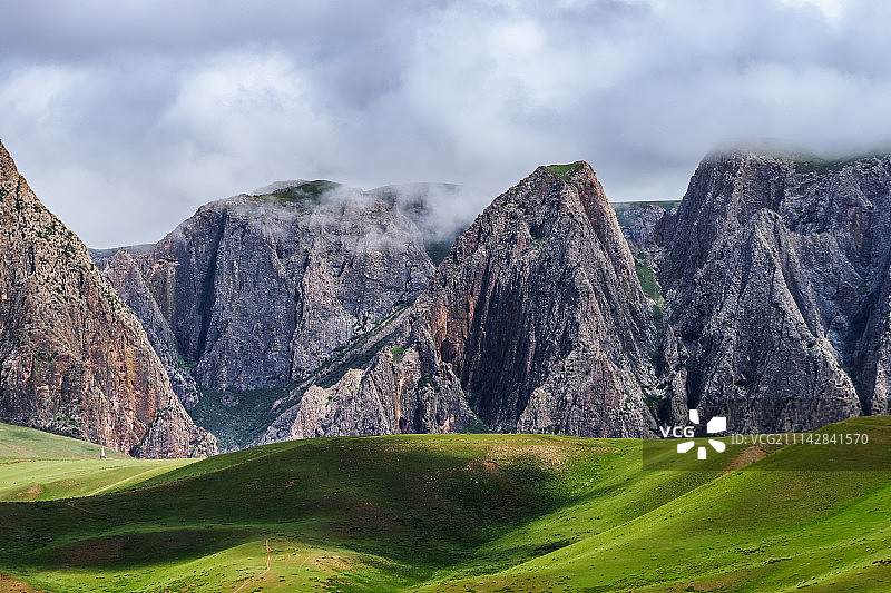 甘加白石崖自然风光图片素材