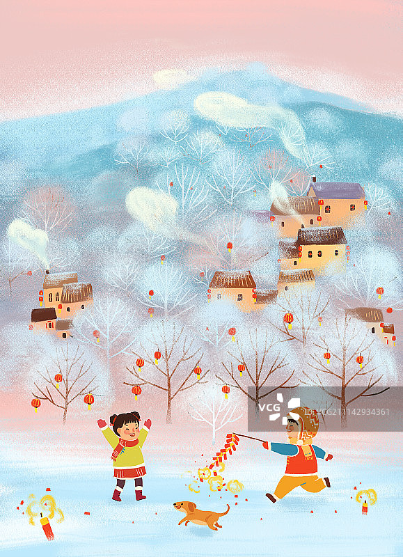 村庄过新年1图片素材