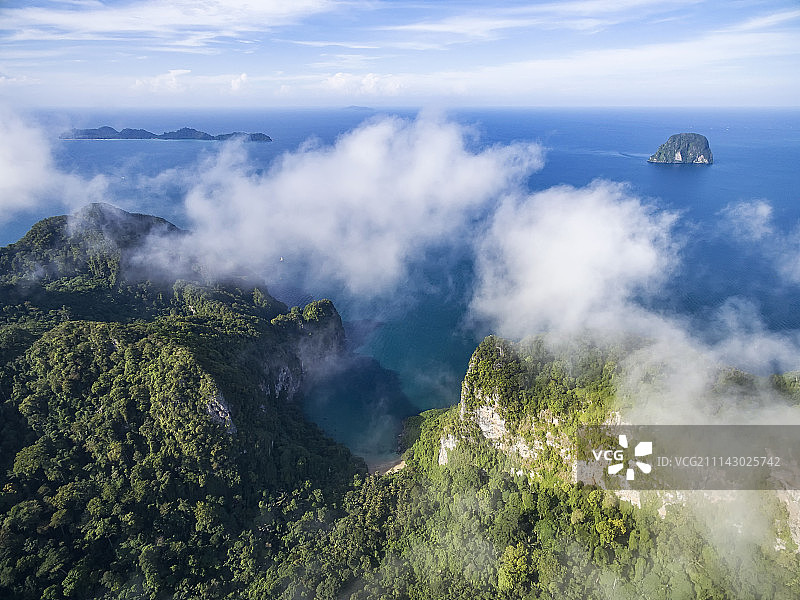 热带海岛风光航拍高清图图片素材