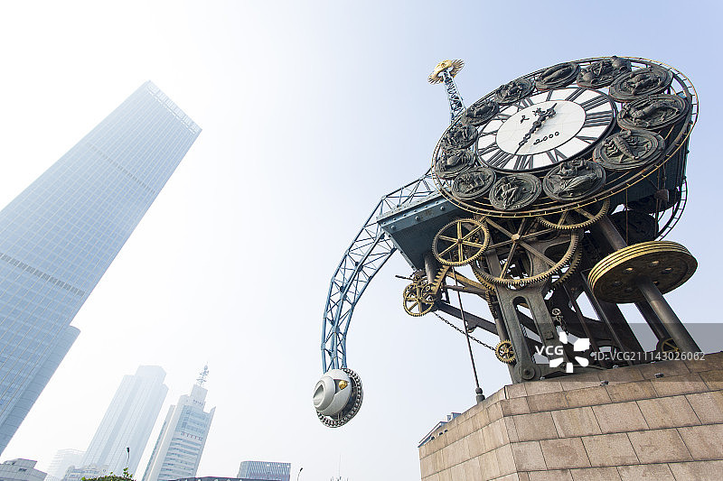 天津世纪钟图片素材