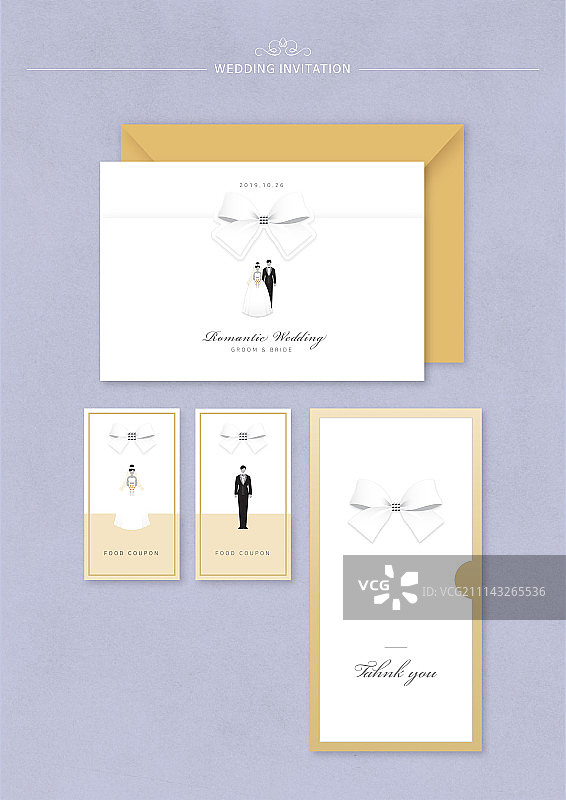 婚礼邀请函方形设计006图片素材