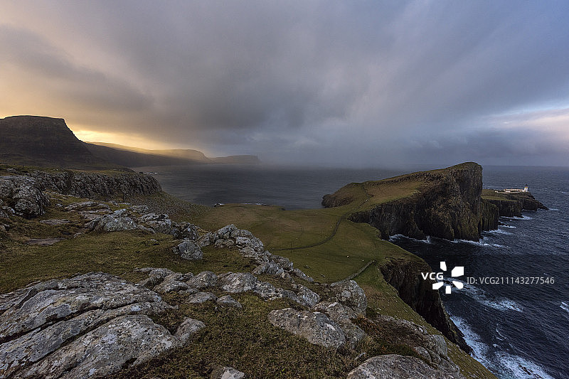 苏格兰内斯特角日出图片素材