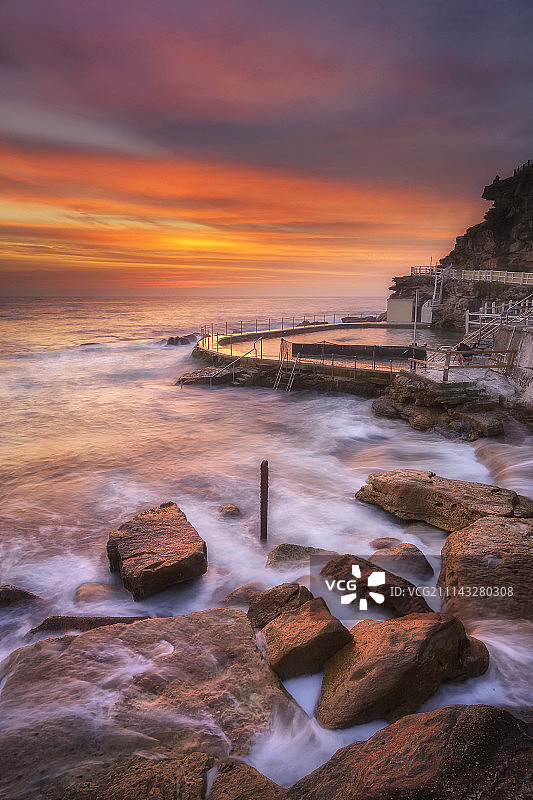 清晨的勃朗特海滩图片素材