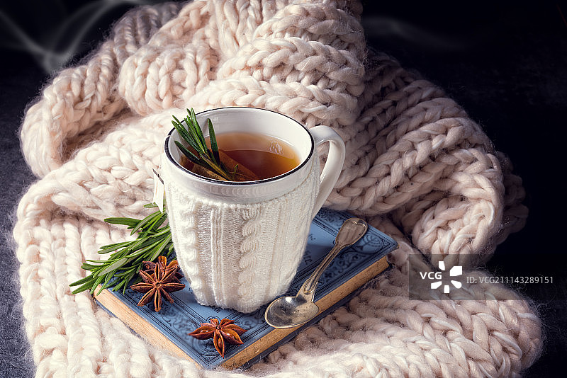 迷迭香草药茶图片素材