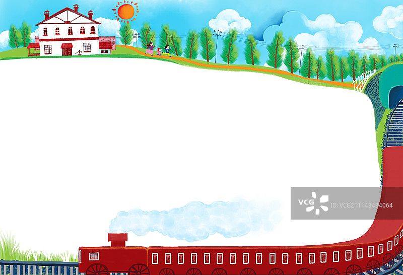 童趣边框插画系列[500幅]-旅游图片素材