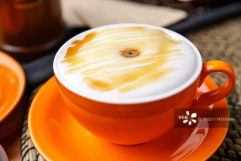 焦糖玛奇朵咖啡图片素材