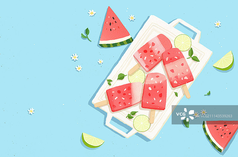 夏日水彩西瓜活动图片素材