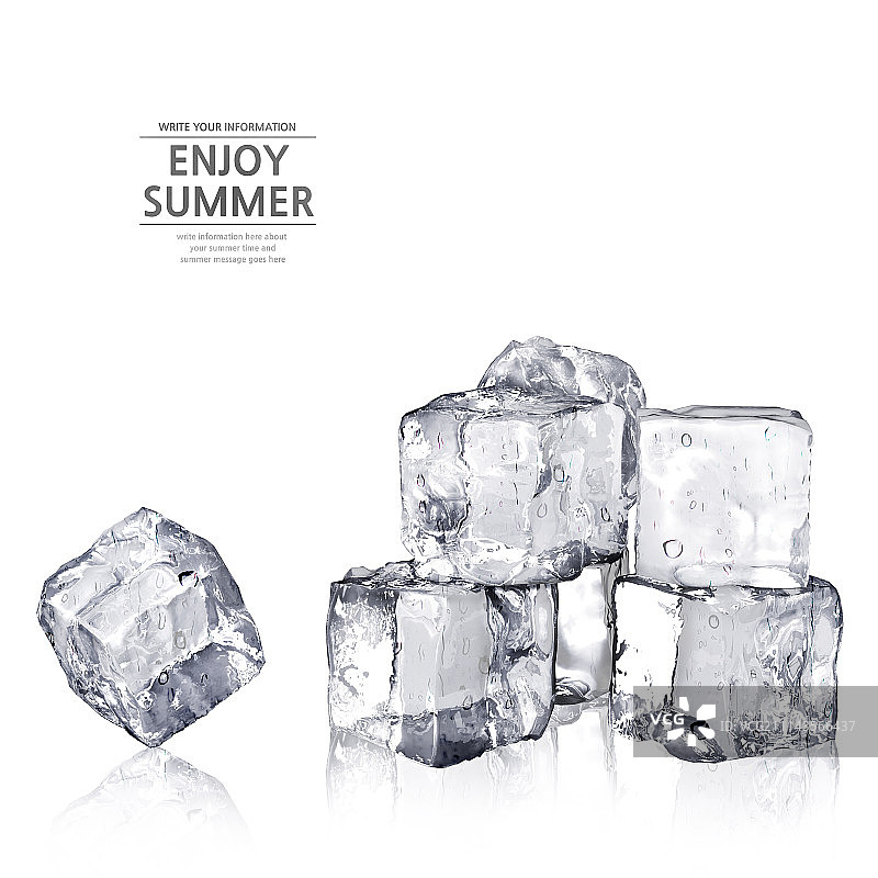 冰块，清凉夏日图片素材