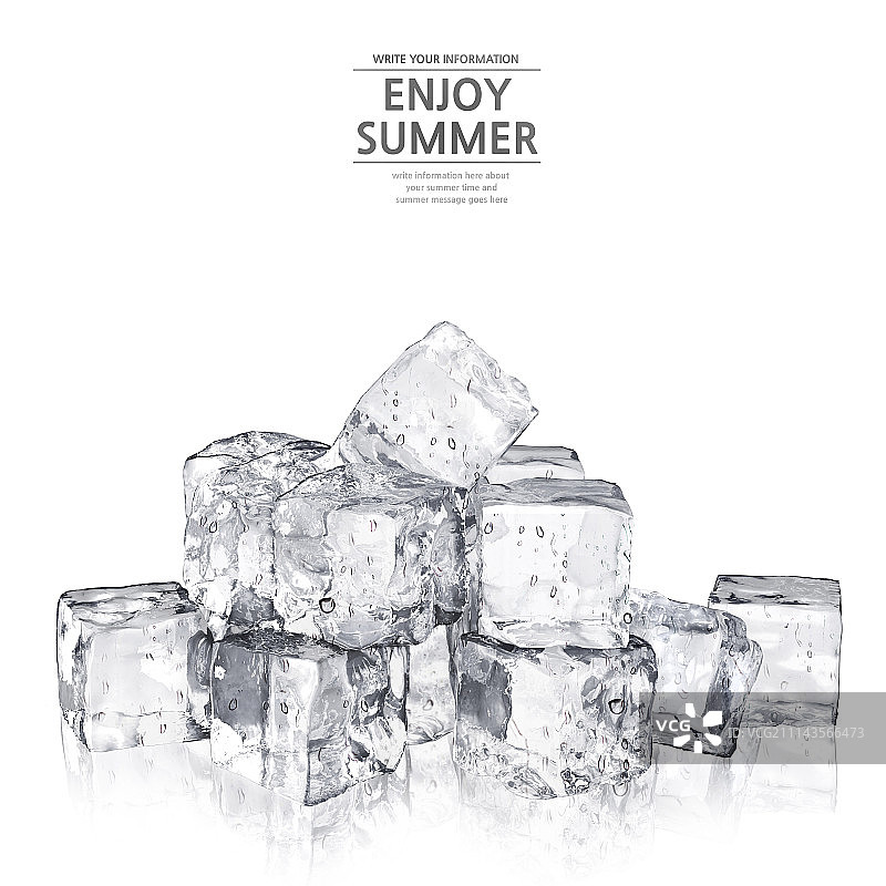 冰块，清凉夏日图片素材