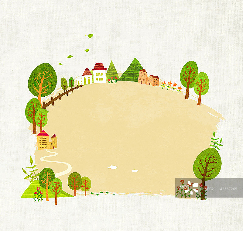 自然风光相框童话图片素材