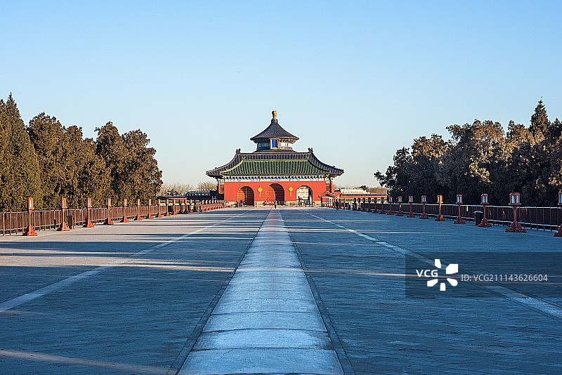 天坛丹陛桥和祈年殿图片素材