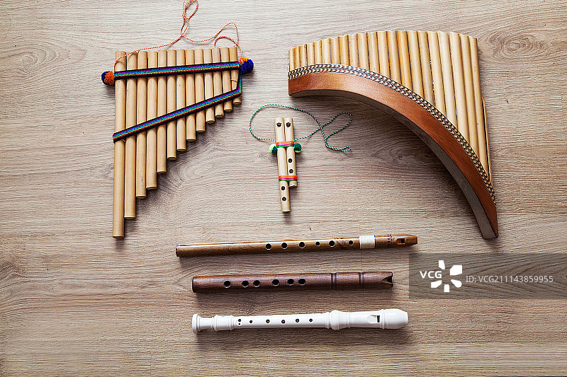木制长笛套装图片素材