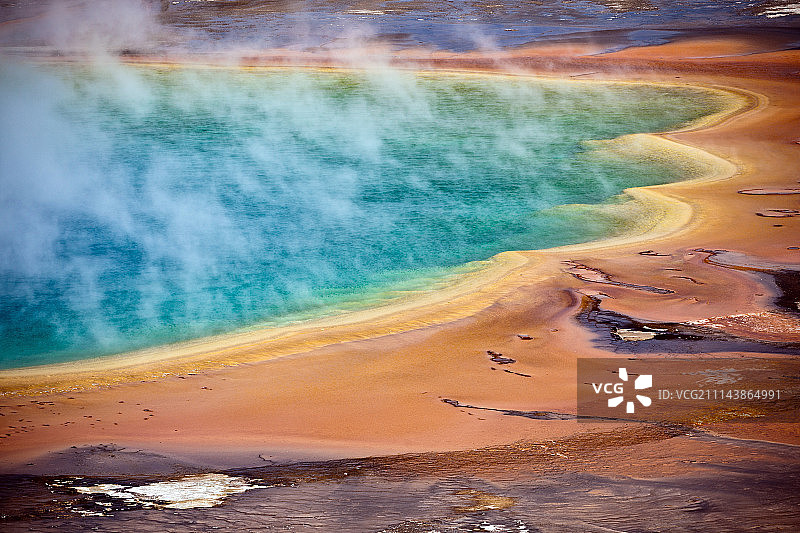 大棱镜温泉，黄石公园图片素材