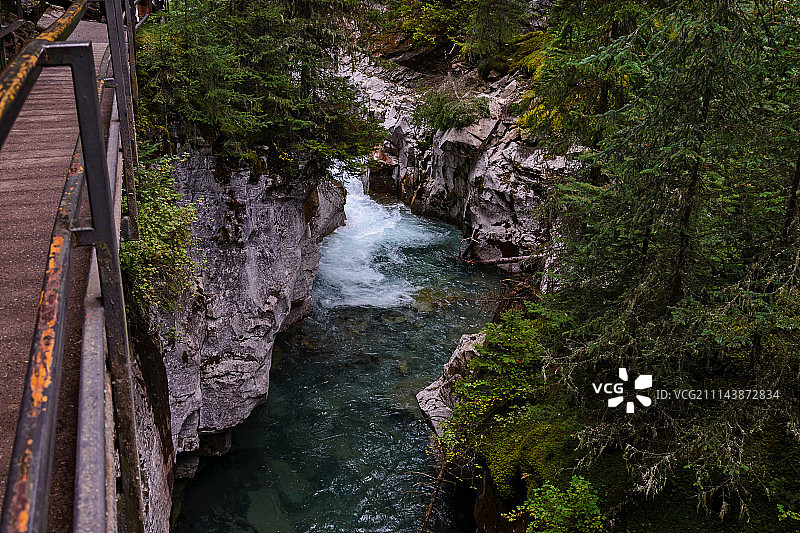班夫约翰斯顿峡谷图片素材