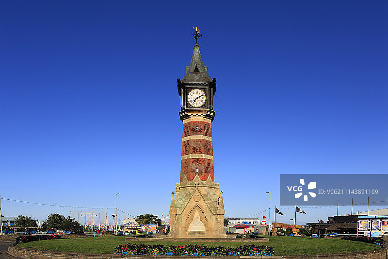 斯凯格内斯镇的钻石禧年钟楼，林肯郡图片素材