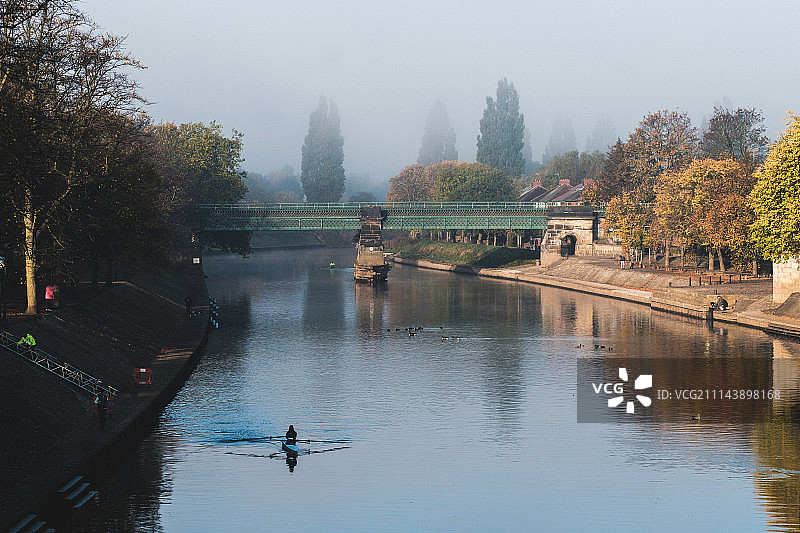 英国约克郡的乌斯河图片素材