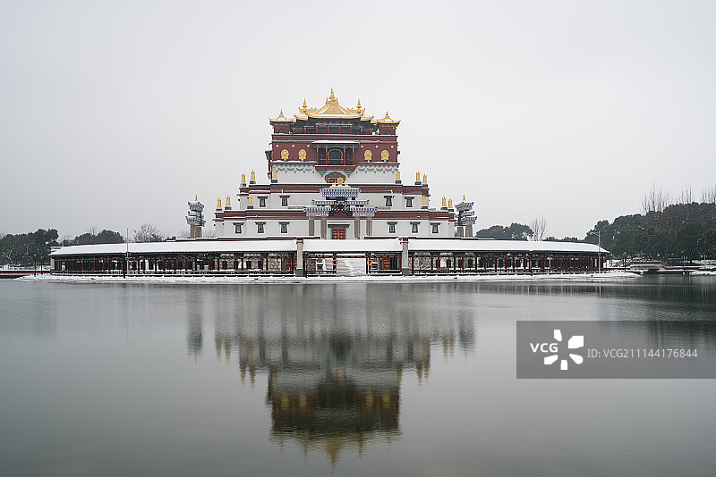 无锡灵山胜景五印坛城雪景图片素材
